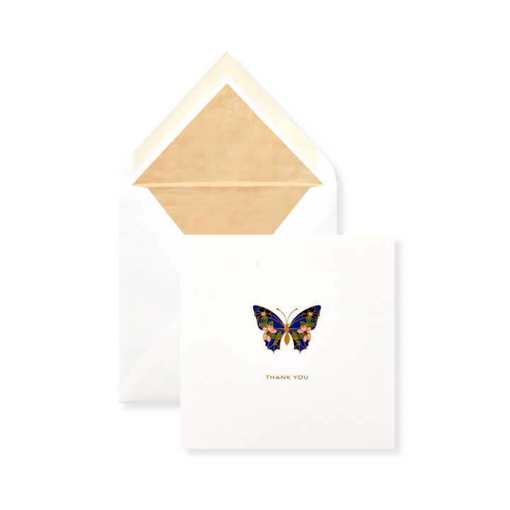 Smythson Of Bond Street Imperial Butterfly Thank You Cards 6.25" x 4" (10ct.)