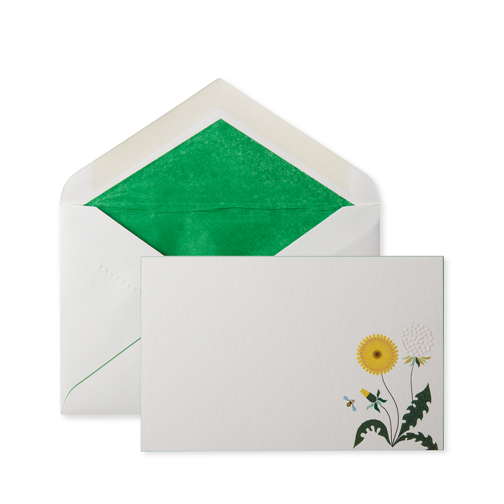 Smythson Of Bond Street Gardening Collection Dandelion Correspondence Cards 6.25" x 4" (10ct.)