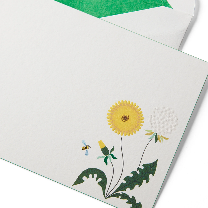 Smythson Of Bond Street Gardening Collection Dandelion Correspondence Cards 6.25" x 4" (10ct.)