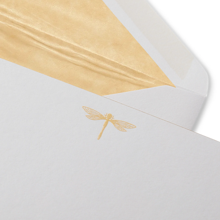 Smythson Of Bond Street Iconic Motif Dragonfly Correspondence Cards 6.25" x 4" (10ct.)