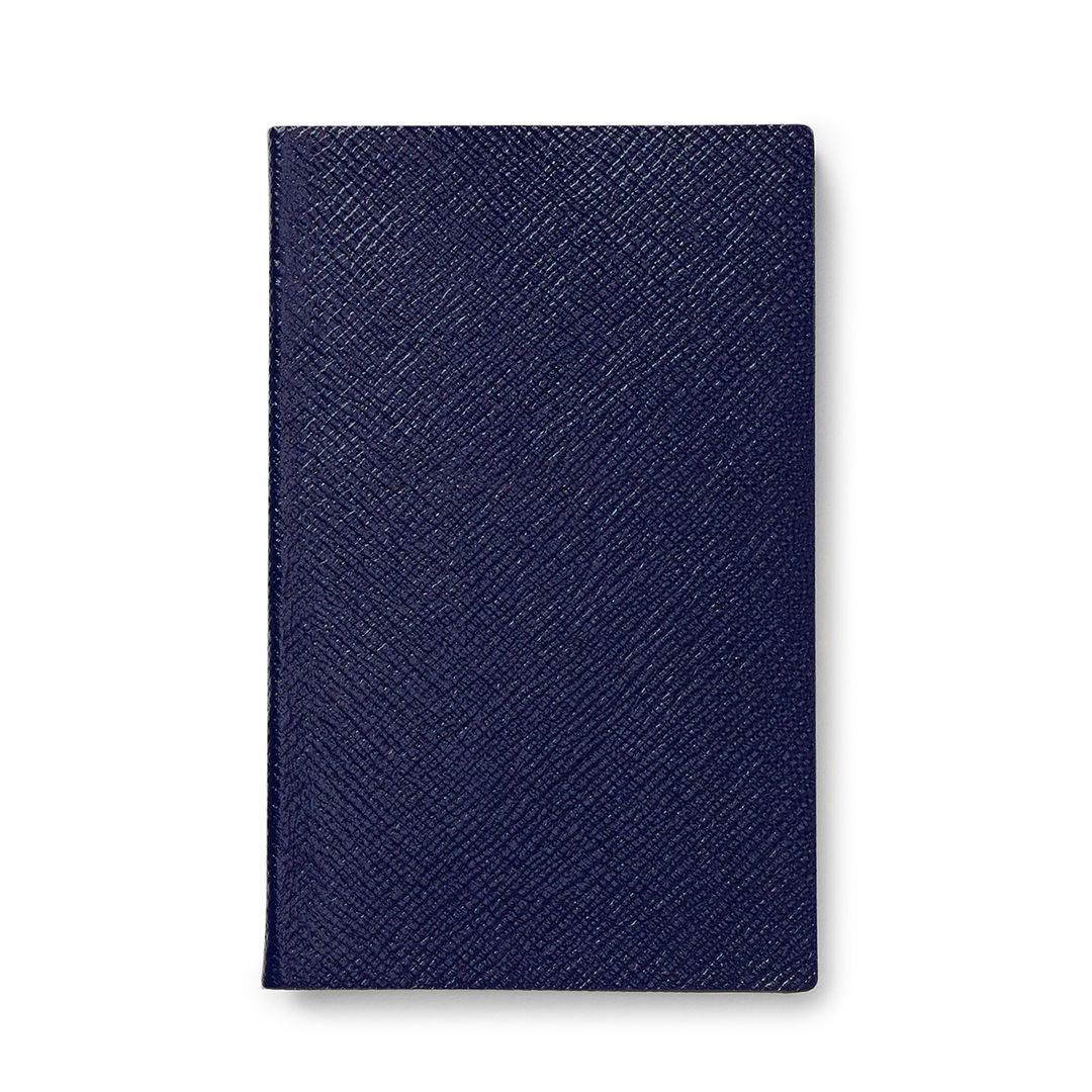 Smythson Of Bond Street Navy Blue Panama Leather - Notebook
