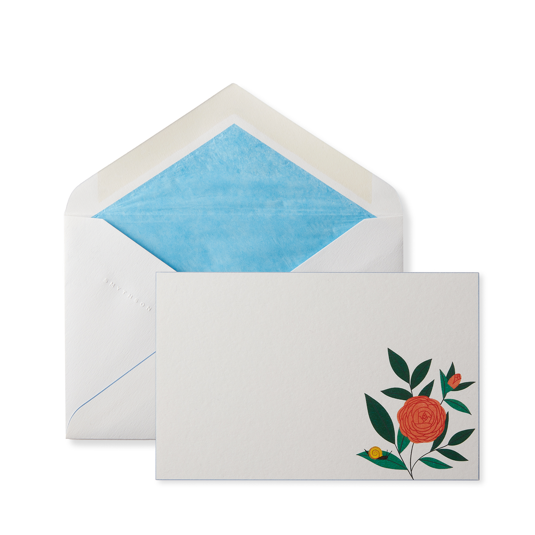 Smythson Of Bond Street Gardening Collection Rose Correspondence Cards 6.25" x 4" (10ct.)