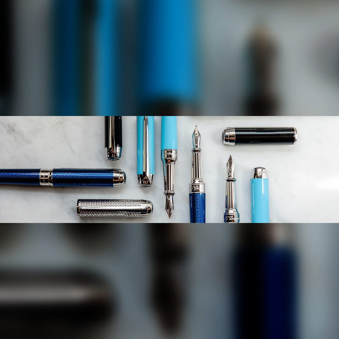 S.T. Dupont Line D Eternity XL Blue Guilloche - Fountain Pen