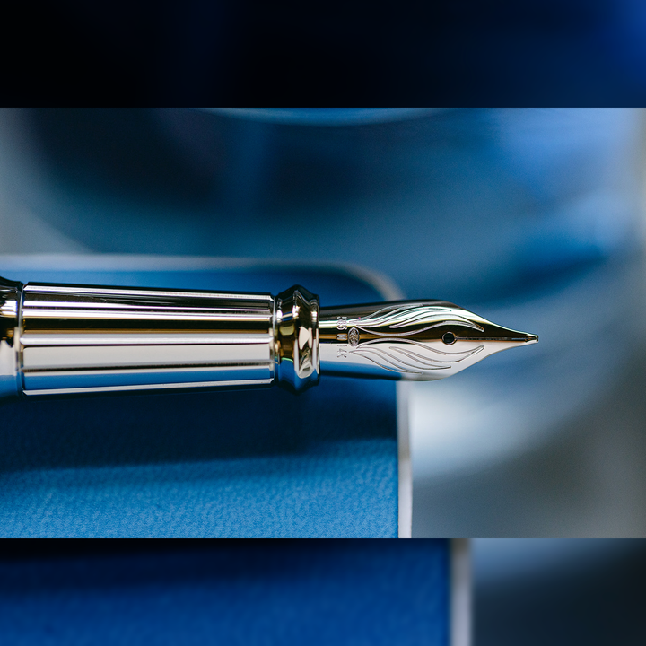 S.T. Dupont Line D Eternity XL Blue Guilloche - Fountain Pen