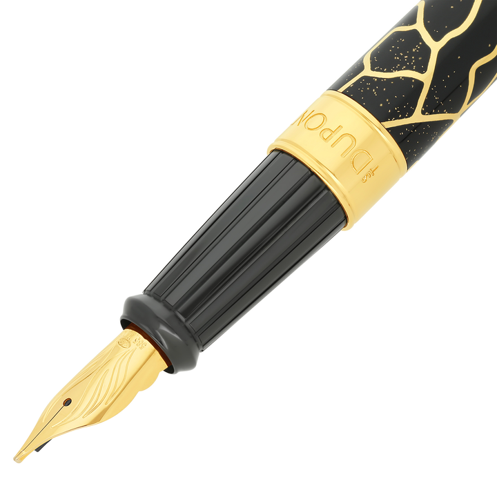 S.T. Dupont Line D Eternity Large Fender Black & Gold - Fountain Pen