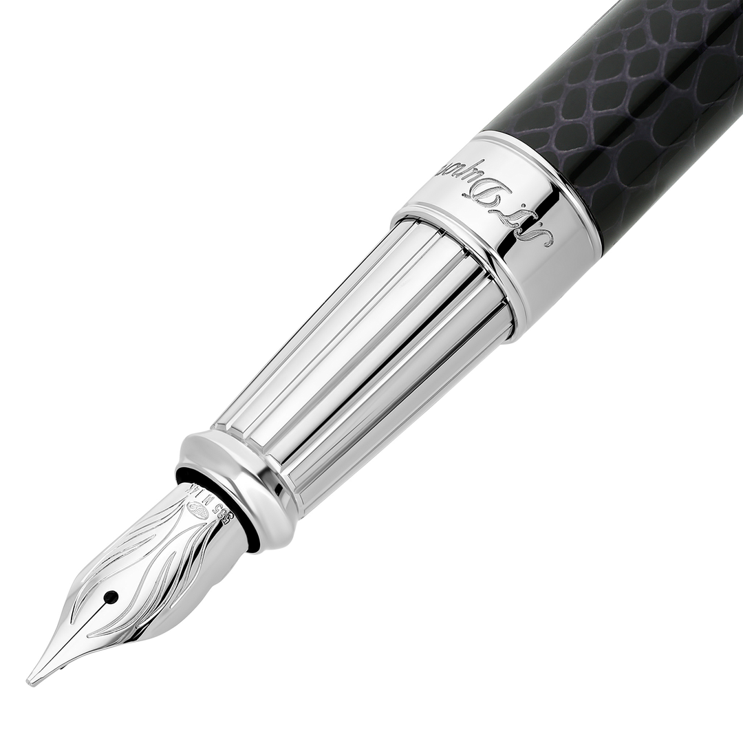 S.T. Dupont Line D Eternity Snake Skin Black - Fountain Pen