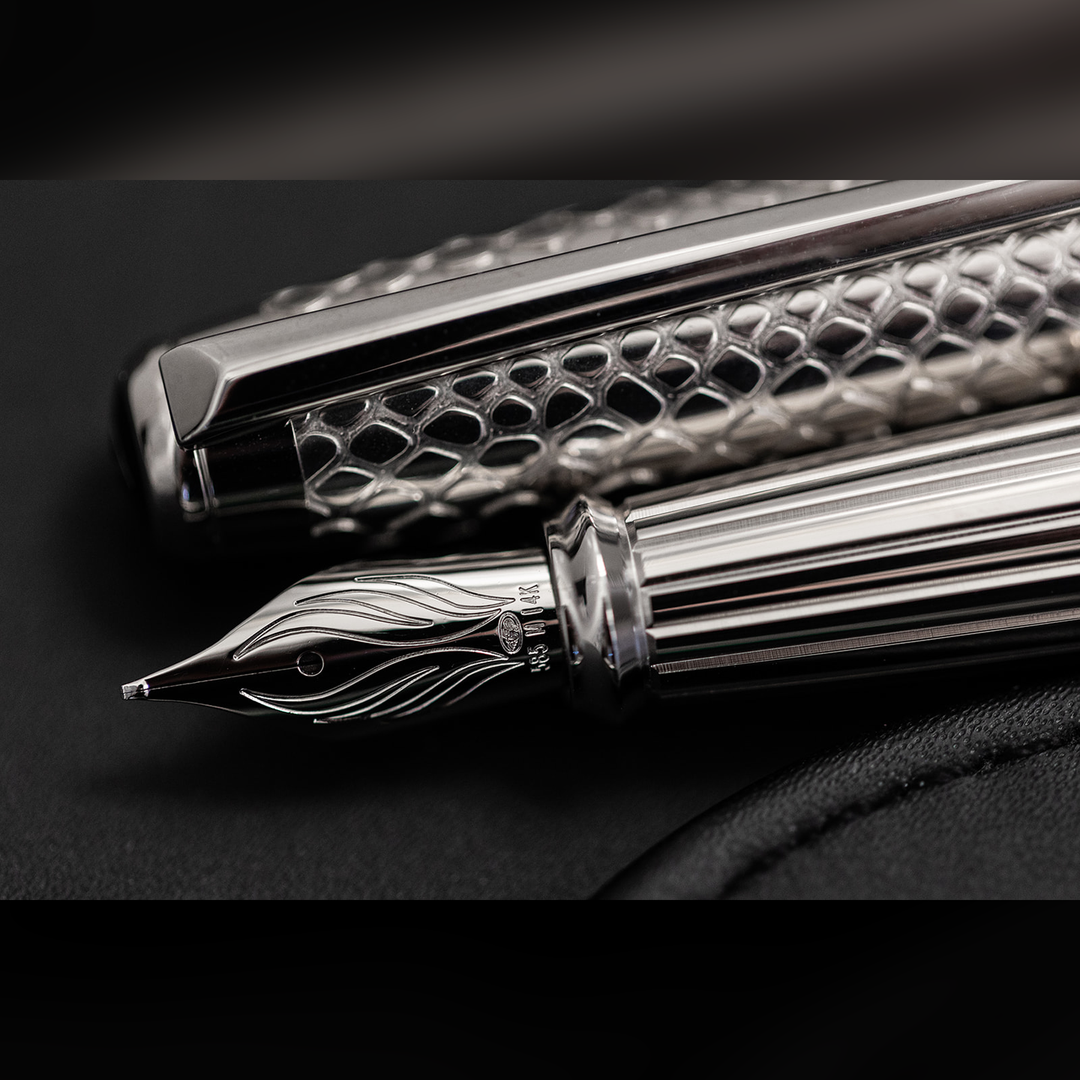 S.T. Dupont Line D Eternity Snake Skin Black - Fountain Pen