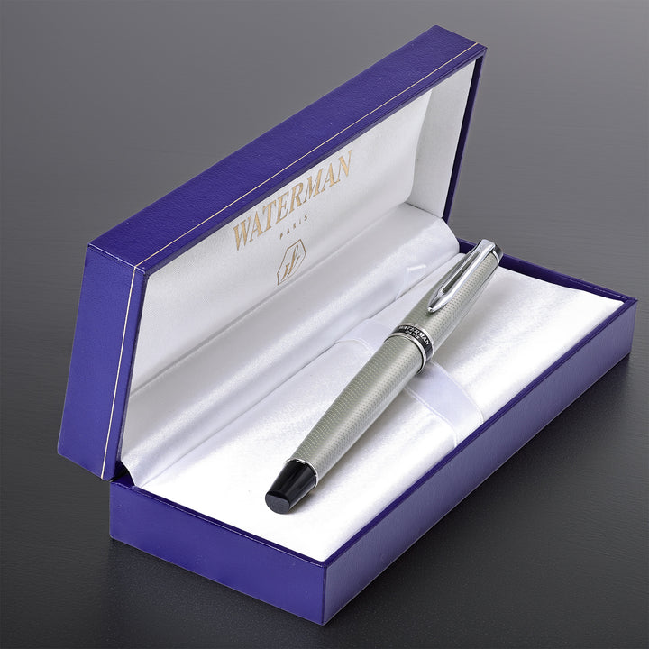Waterman Expert Silver Chiseled Rollerball