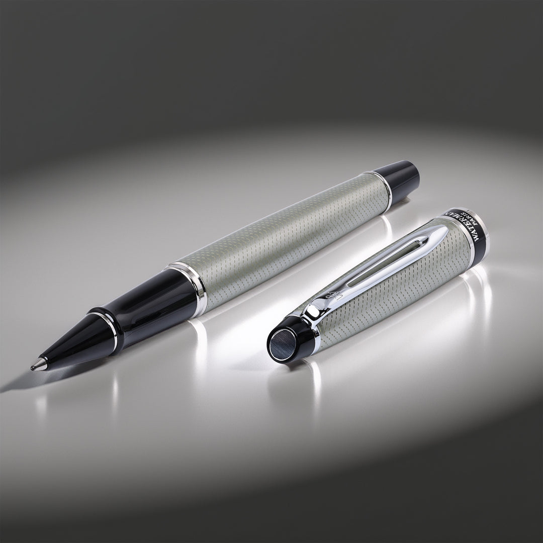 Waterman Expert Silver Chiseled Rollerball