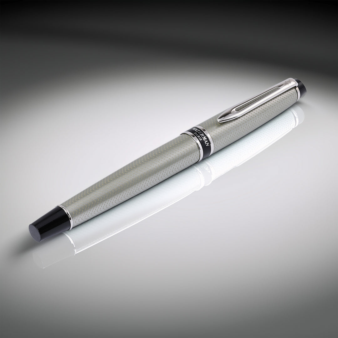 Waterman Expert Silver Chiseled Rollerball