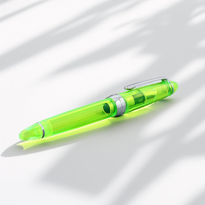 Sailor 1911S Highlighter Fountain Pen – Neon Green Limited Edition, 14K Gold MS Nib