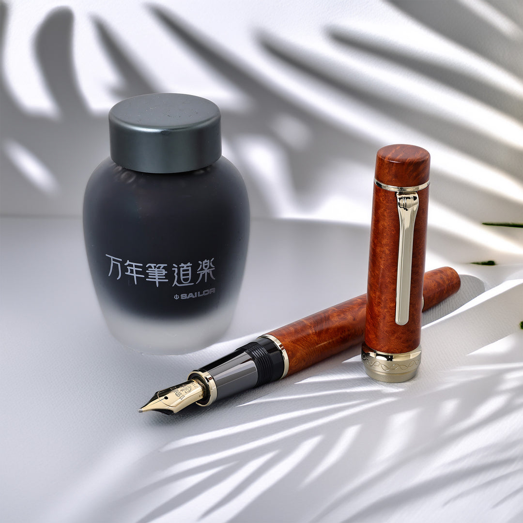 Sailor 90th Anniversary Mannenhitsu Doraku Briar Fountain Pen