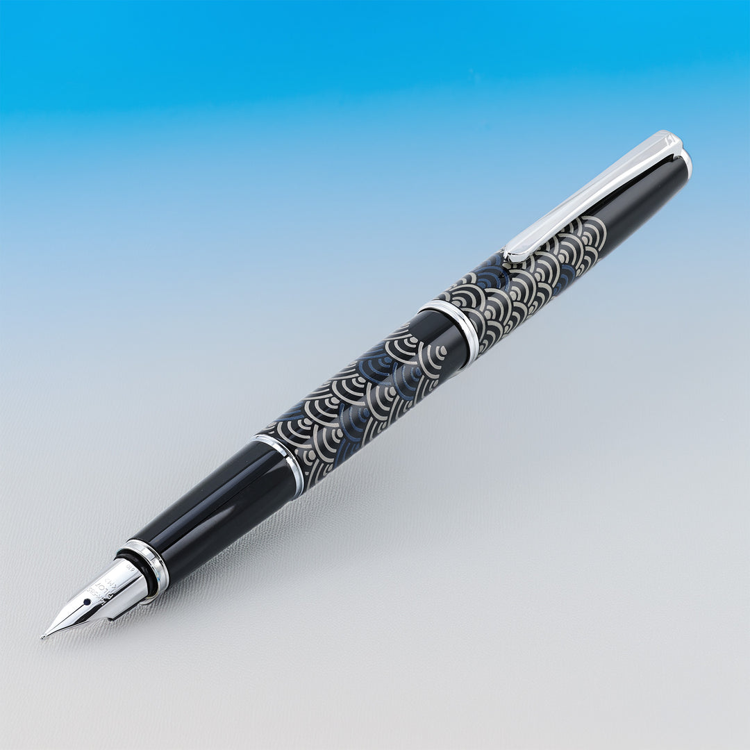 Pilot Maki-e Art Craft Fountain Pen Lacquer Seigaiha