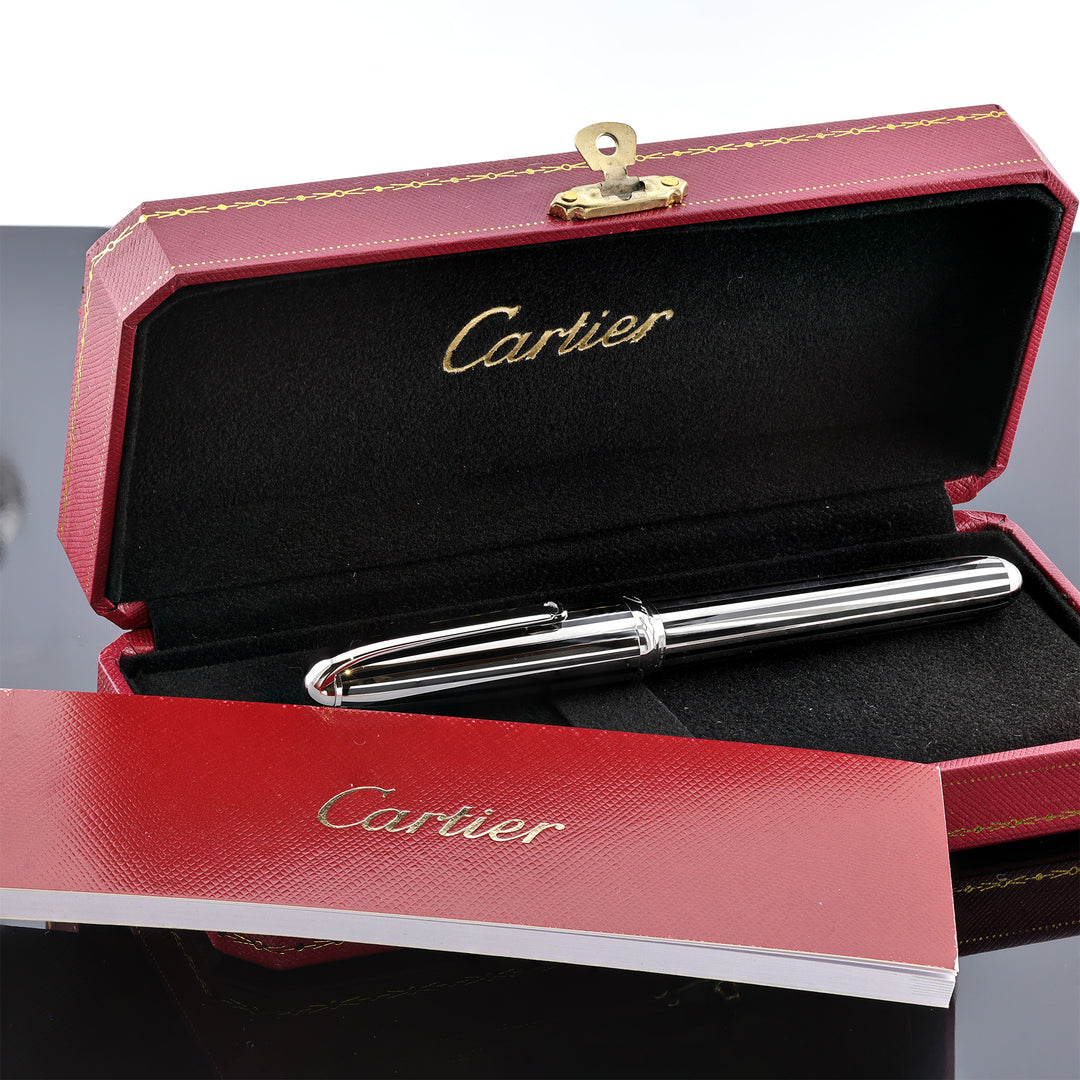 Cartier Dandy Silver and Enamal Fountain Pen Limited Edition