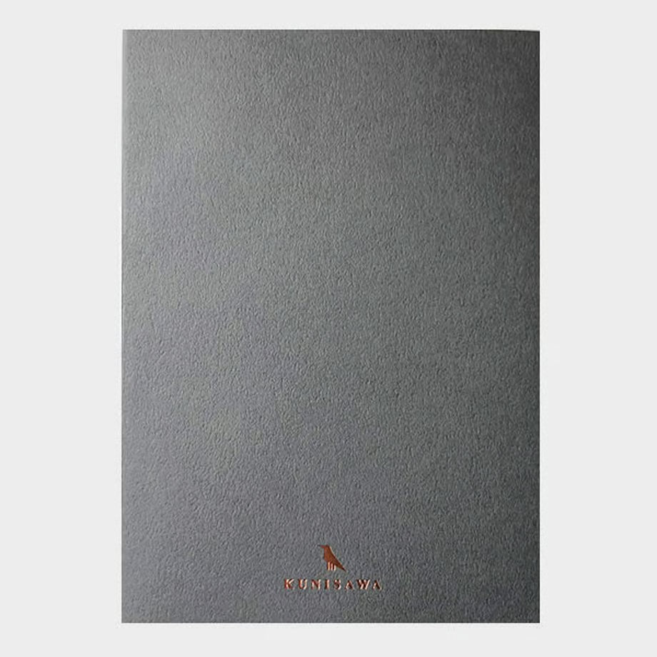 Premium Japanese Paper Slim Notebook - Grey A5 | KUNISAWA JAPAN