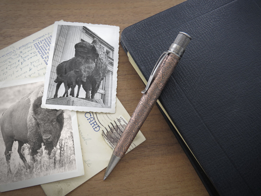 Retro 51 Smithsonian Bison Standing  Strong Rollerball Pen