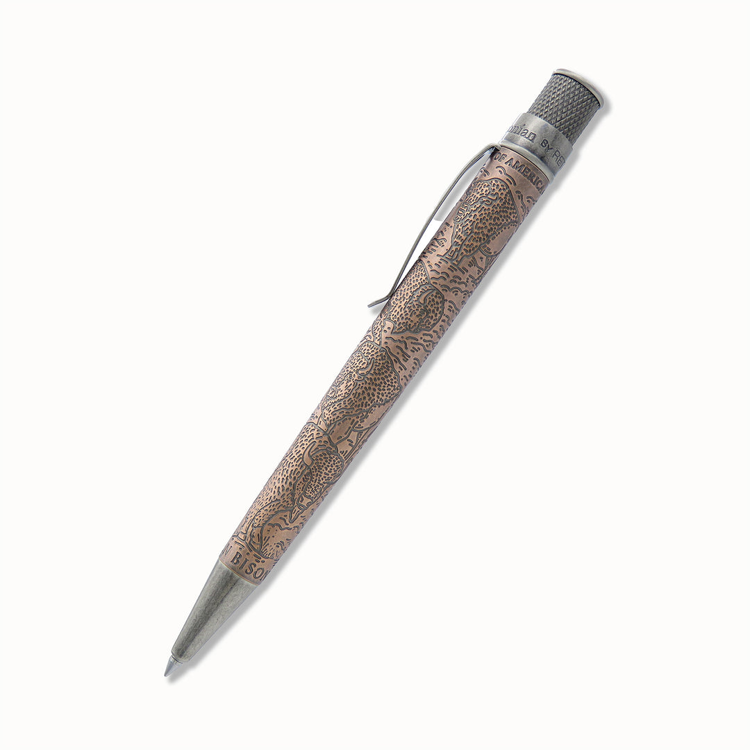 Retro 51 Smithsonian Bison Standing  Strong Rollerball Pen