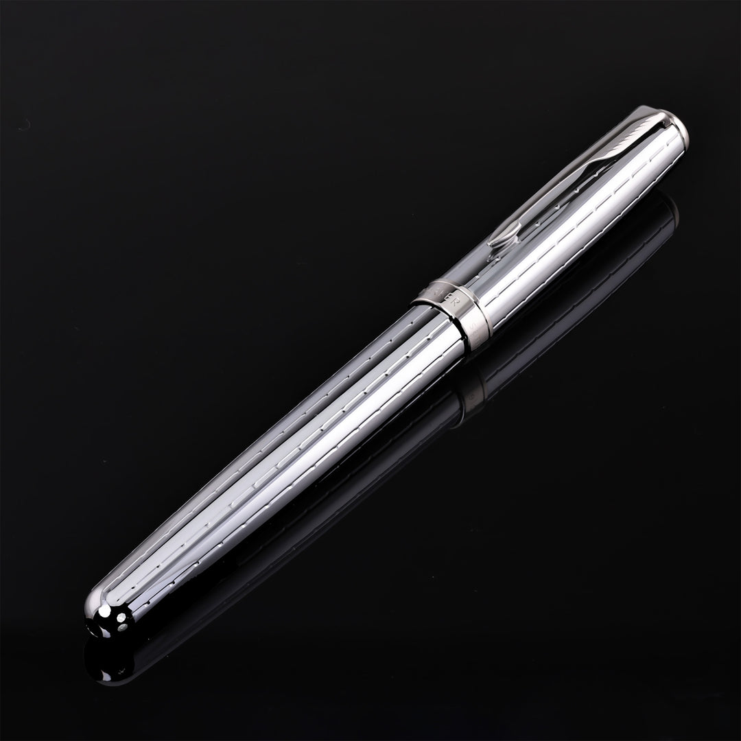 Parker Sonnet Chiseled Silver Fountain Pen