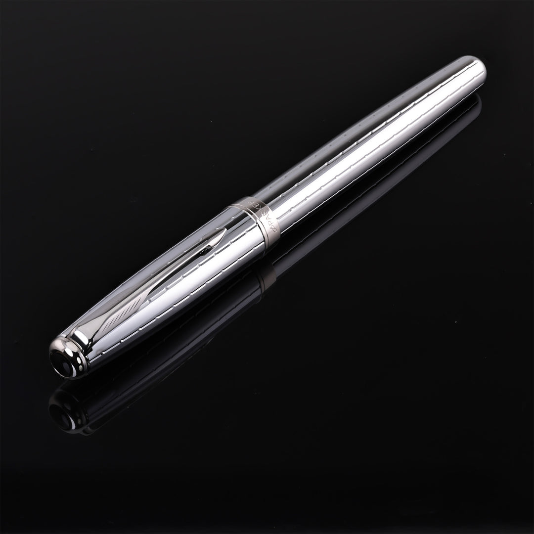 Parker Sonnet Chiseled Silver Fountain Pen