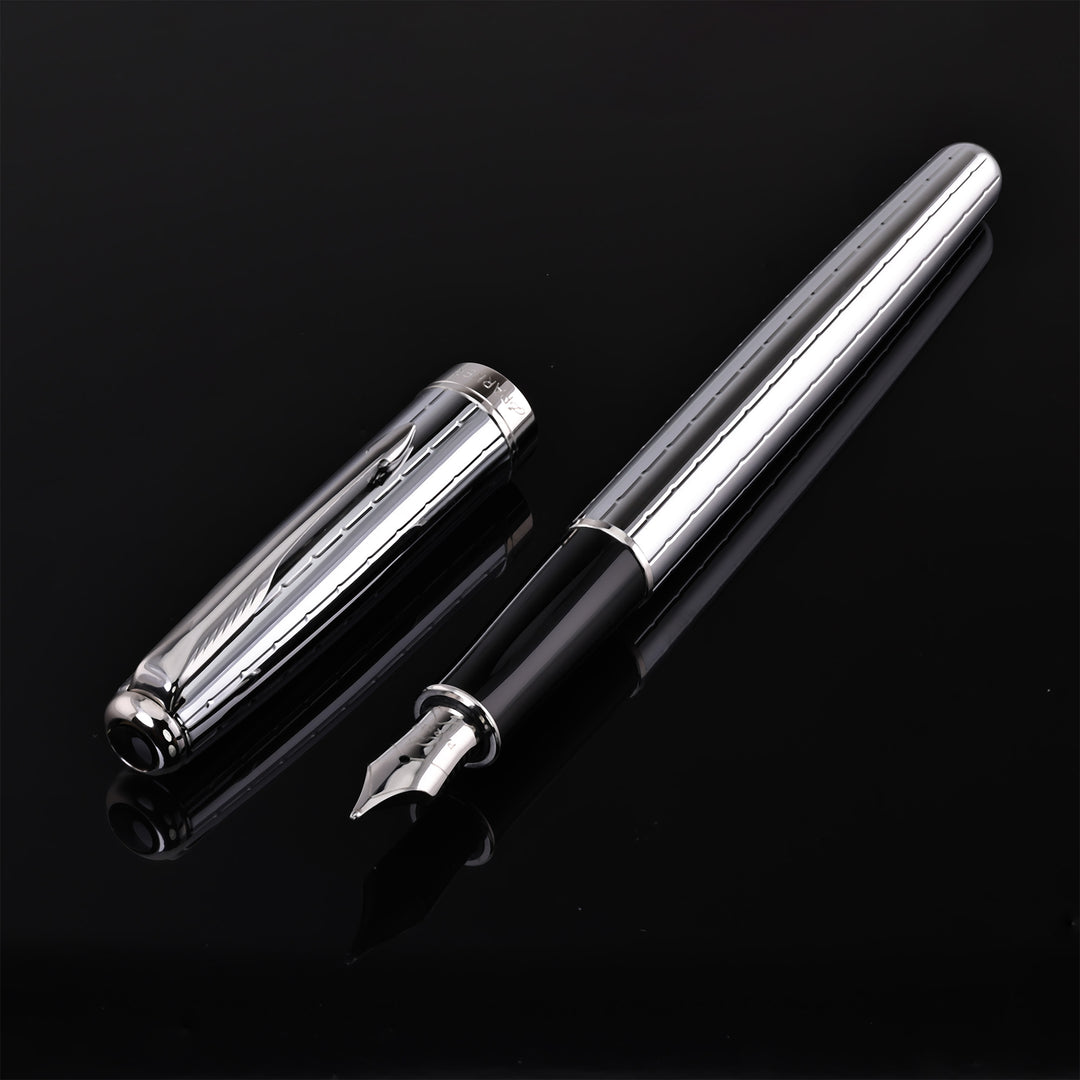 Parker Sonnet Chiseled Silver Fountain Pen