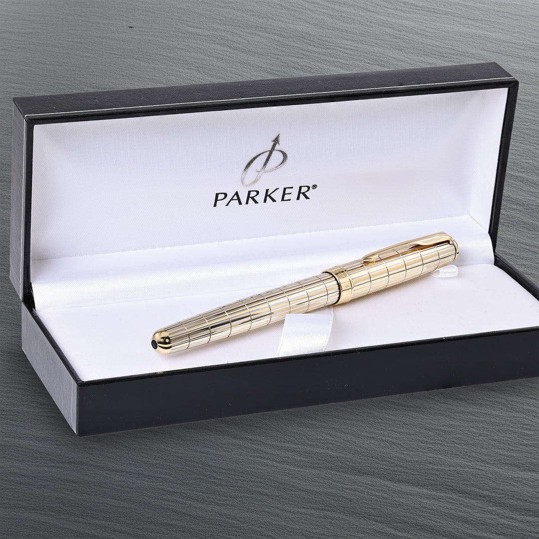 Parker Sonnet Crocodile Vermeil SE Fountain Pen