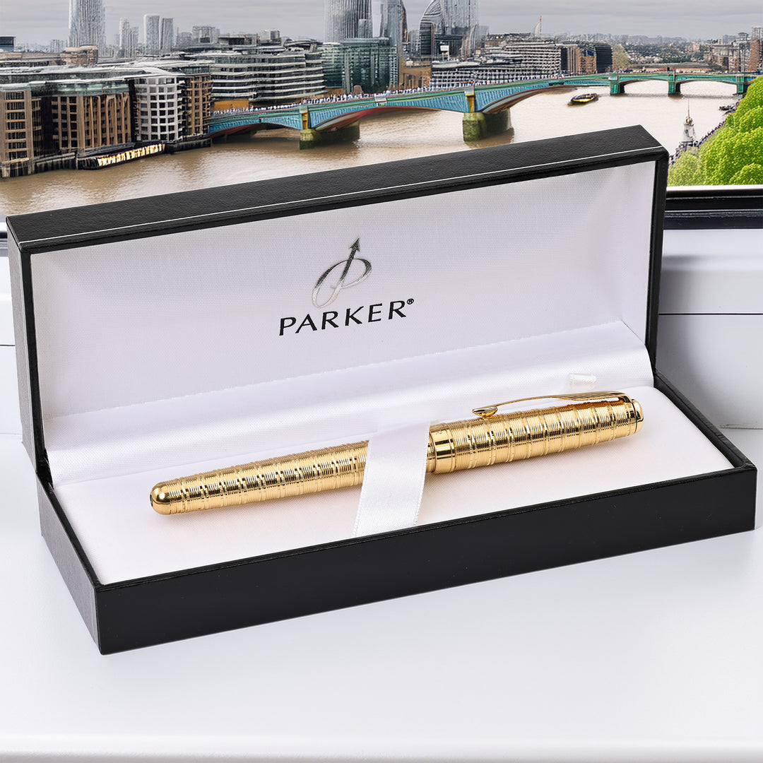 Parker Sonnet Gold Ciselé Tartan Fountain Pen