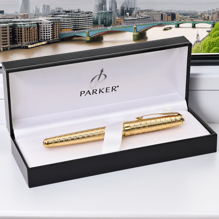 Parker Sonnet Gold Ciselé Tartan Fountain Pen