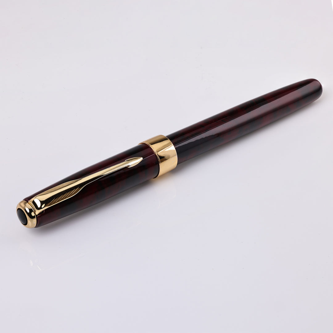 Parker Sonnet Red Marbled Fountain Pen