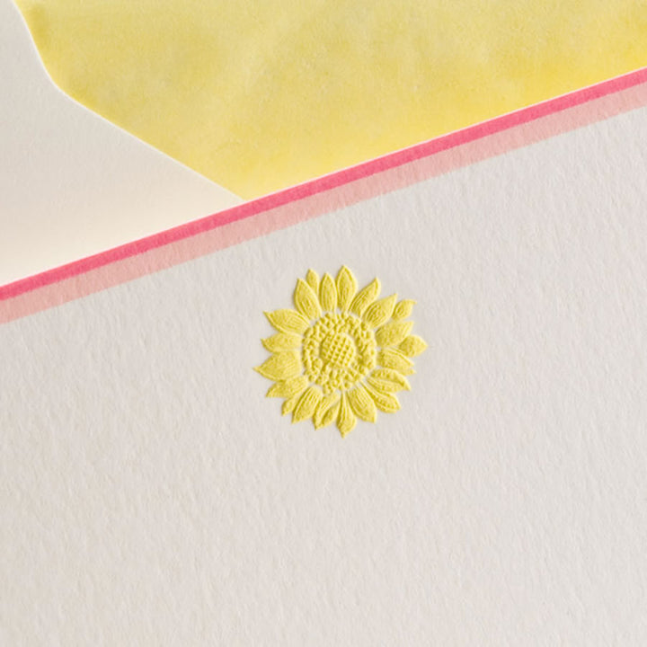 The Printery Engraved Cards -  Sunflower Note Card & Envelopes (10ct.)