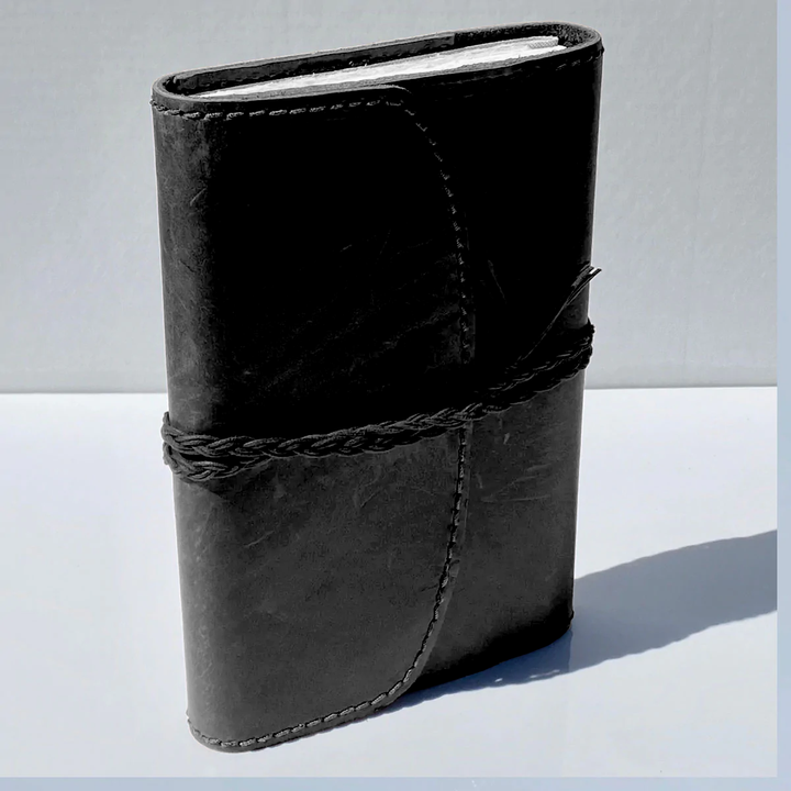 The Pleasure of Writing Leather Travel Journal with Tie and Bookmark