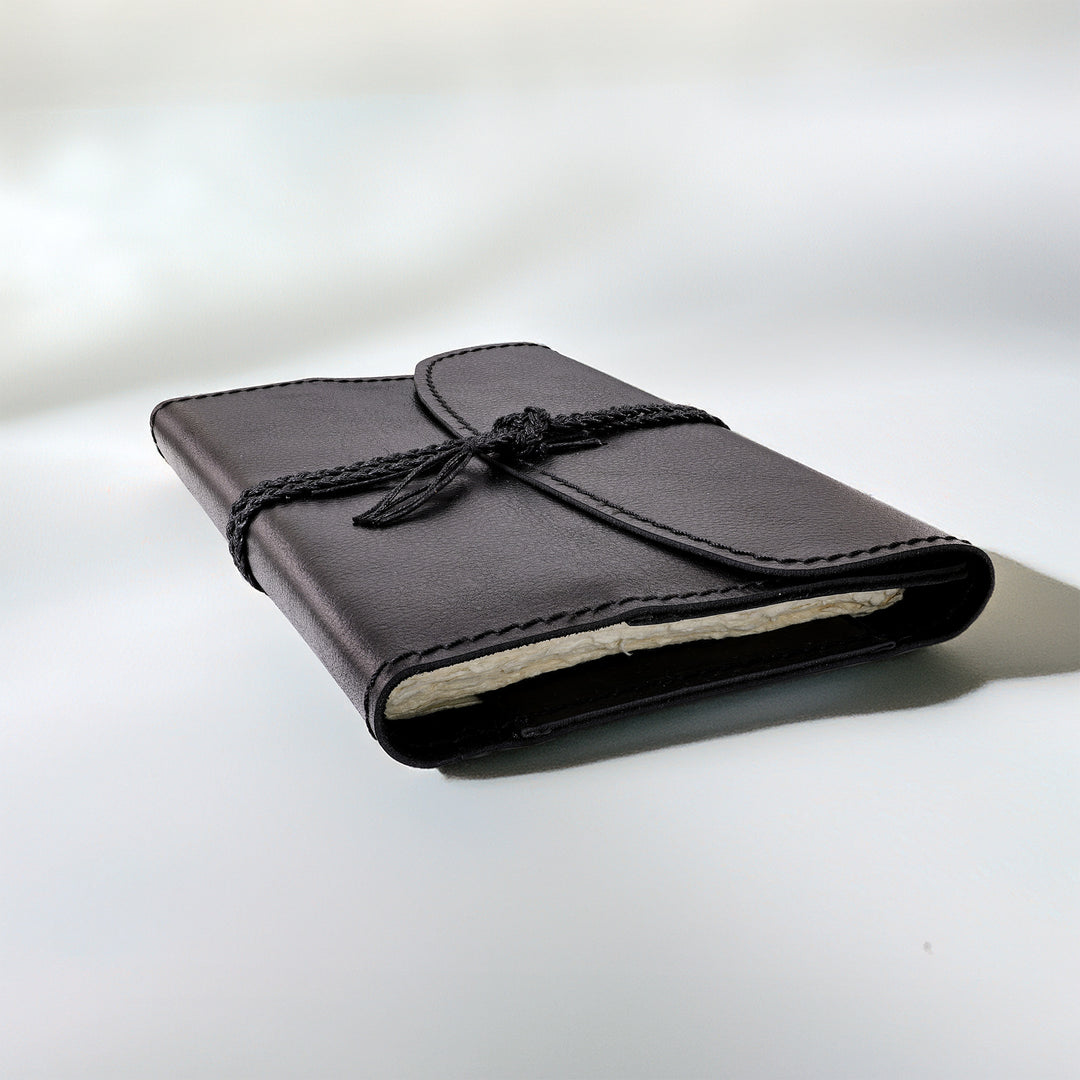 The Pleasure of Writing Leather Travel Journal with Tie and Bookmark