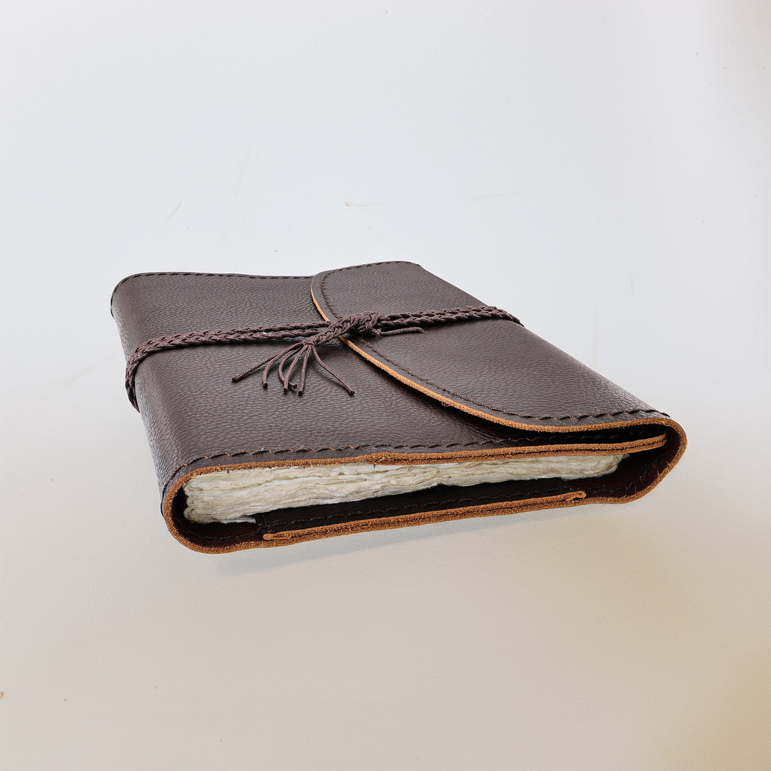 The Pleasure of Writing Leather Travel Journal with Tie and Bookmark