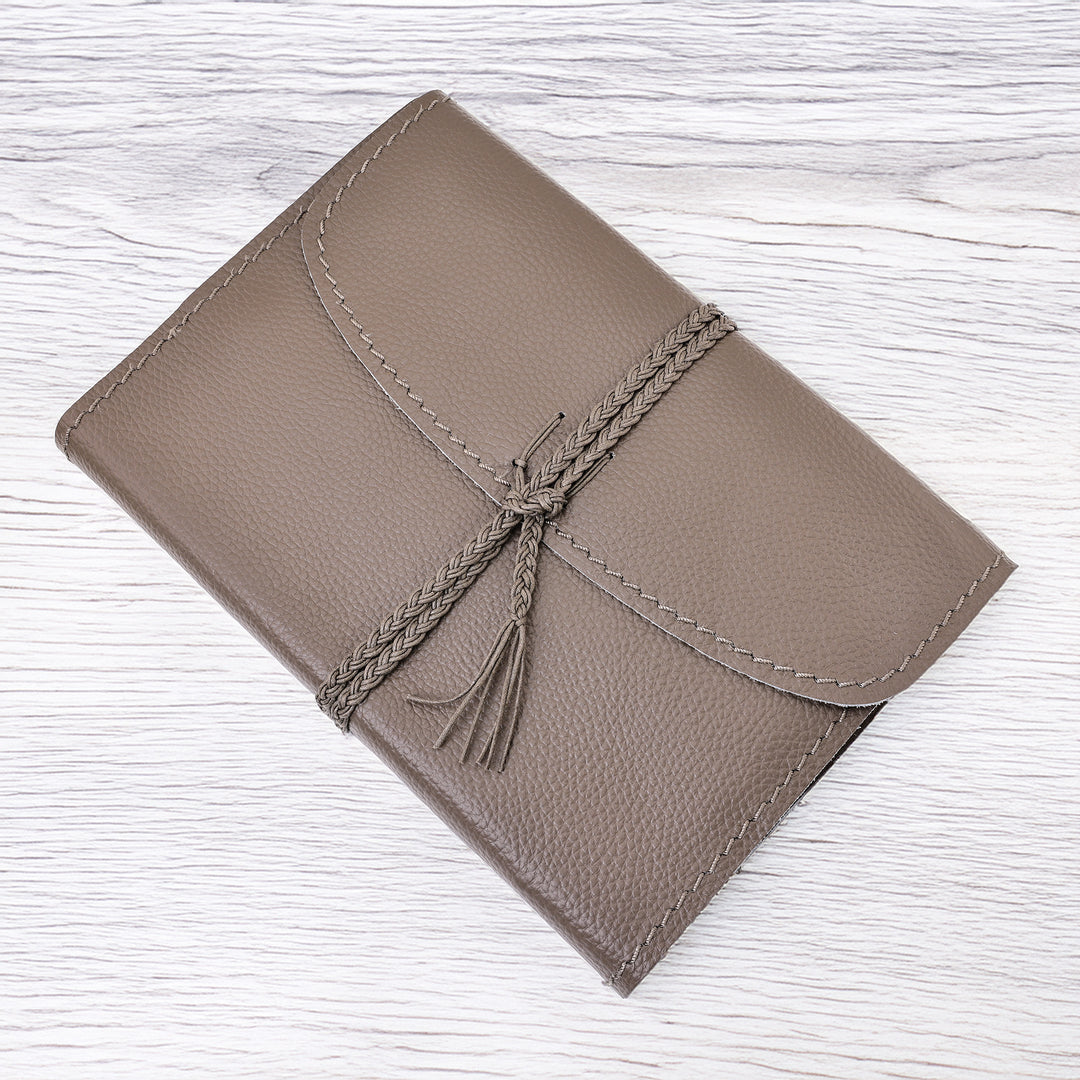 The Pleasure of Writing Leather Travel Journal with Tie and Bookmark