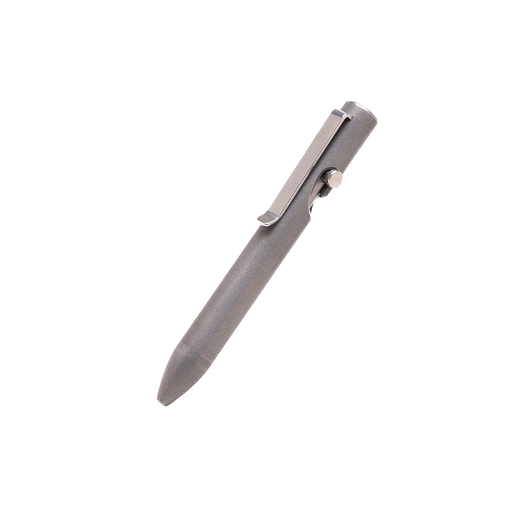 Tactile Turn Stonewashed Titanium Thick Bolt-Action - Click Pen