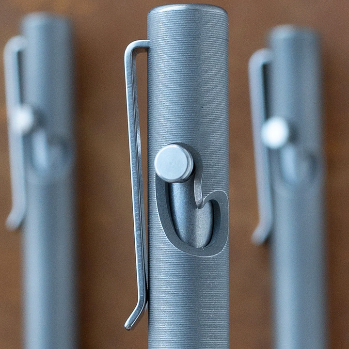 Tactile Turn Stonewashed Titanium Bolt-Action - Click Pen