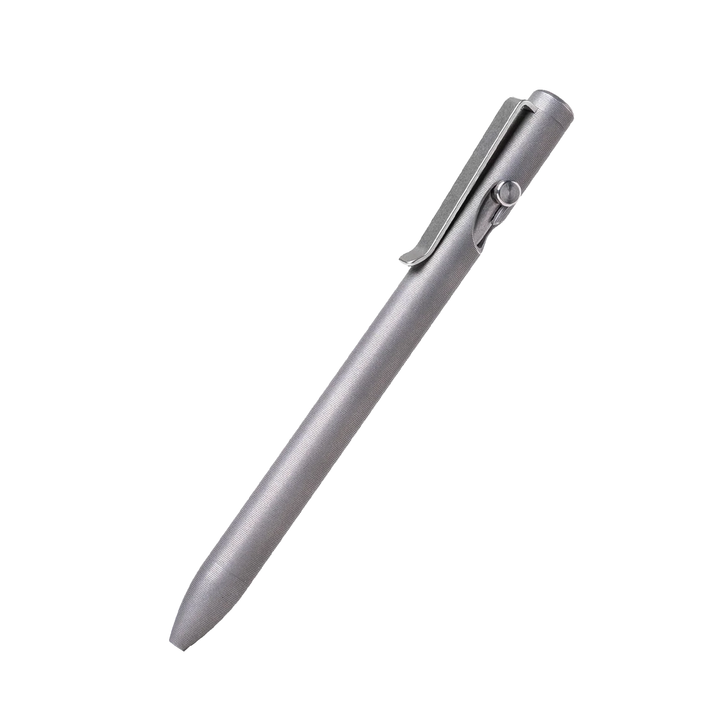 Tactile Turn Stonewashed Titanium Bolt-Action - Click Pen