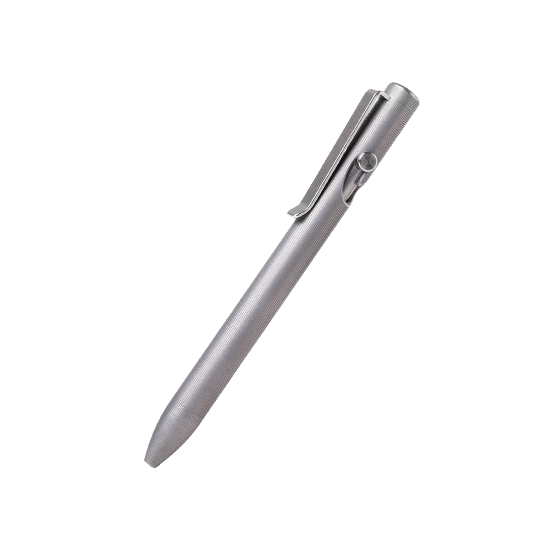 Tactile Turn Stonewashed Titanium Bolt-Action - Click Pen