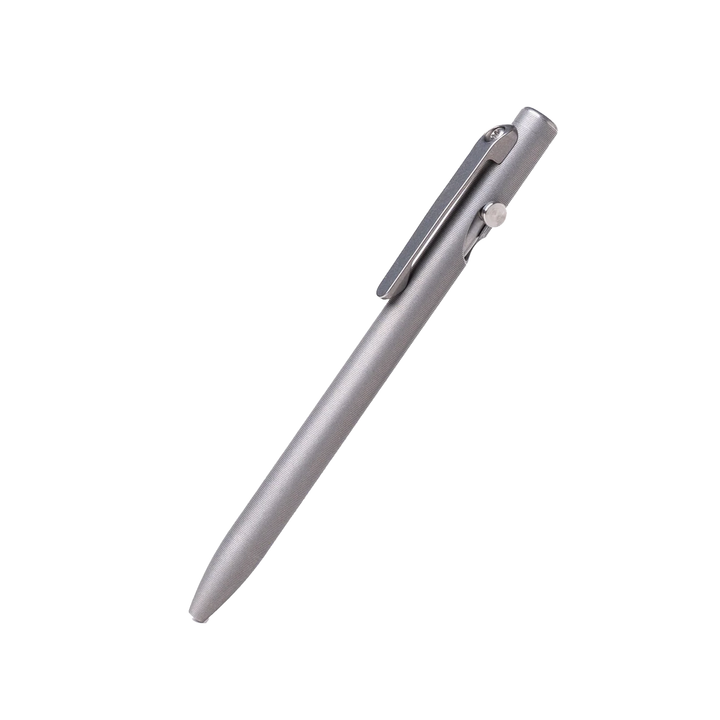 Tactile Turn Stonewashed Titanium Slim Bolt-Action - Click Pen