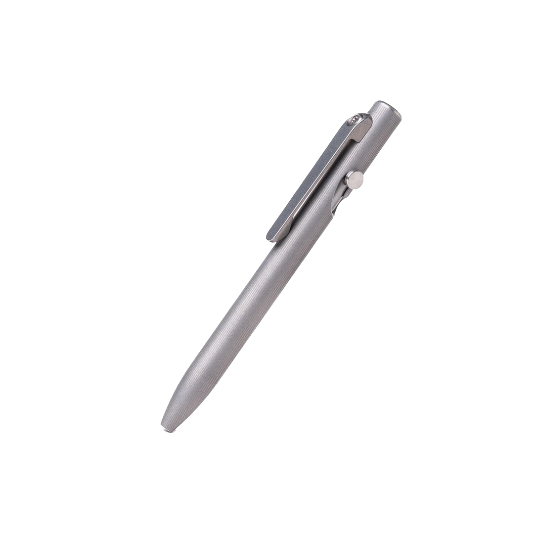 Tactile Turn Stonewashed Titanium Slim Bolt-Action - Click Pen