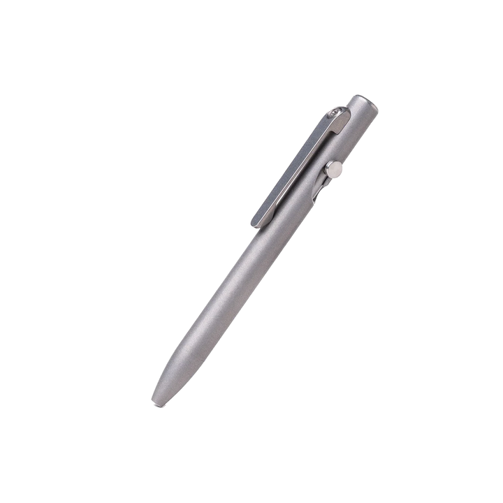 Tactile Turn Stonewashed Titanium Slim Bolt-Action - Click Pen