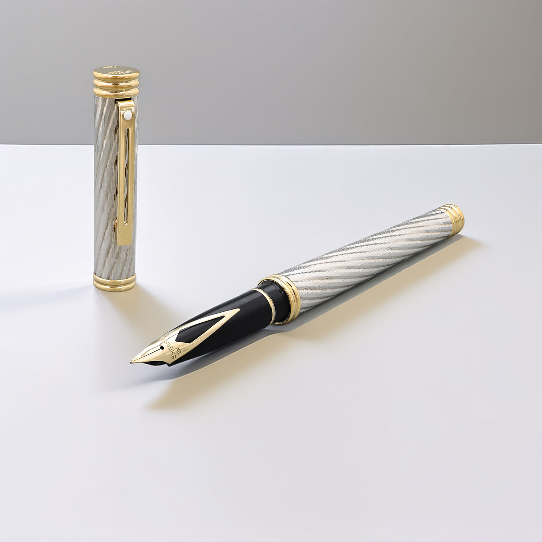 Sheaffer Targa FRED Force 10 Fountain Pen – Palladium &amp; Gold