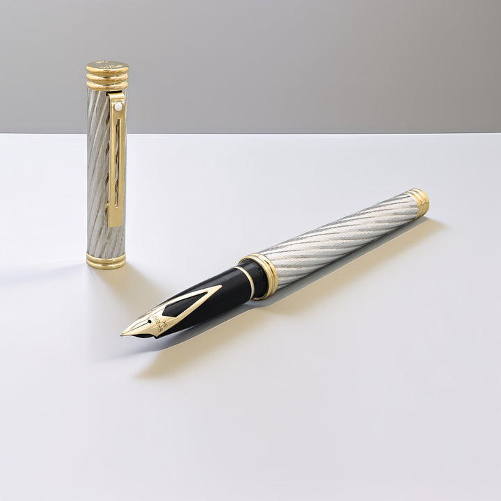 Sheaffer Targa FRED Force 10 Fountain Pen – Palladium &amp; Gold
