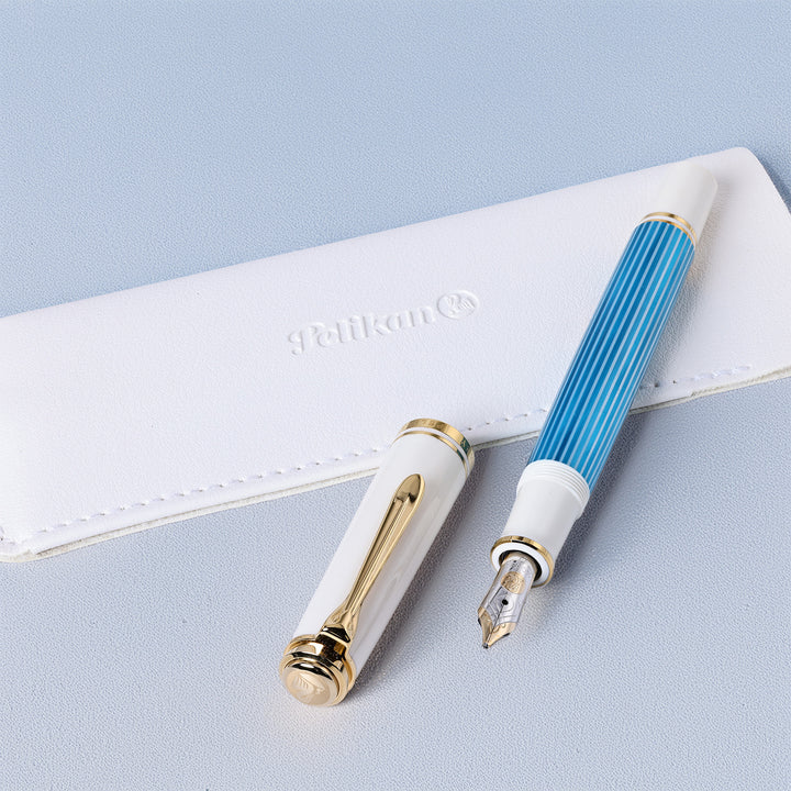 Pelikan M600 Turquoise And White