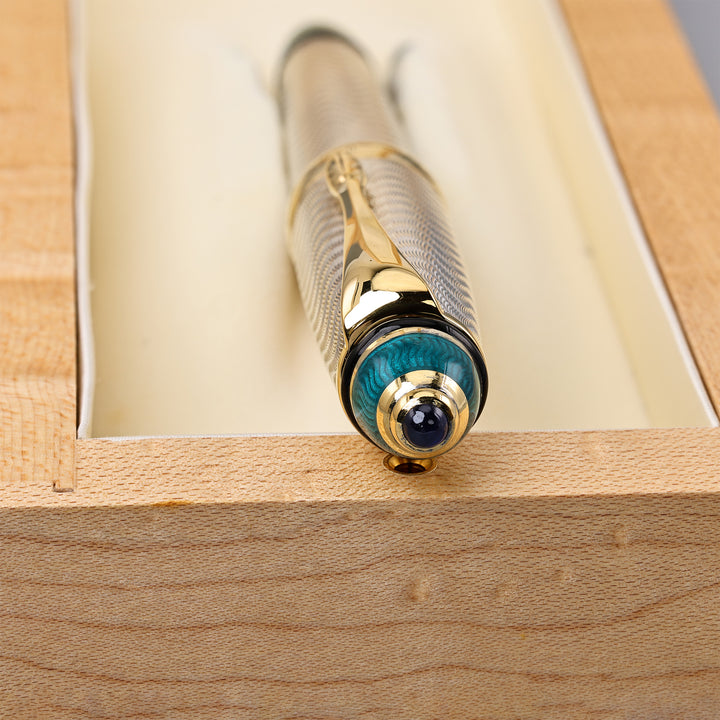 Michel Perchin Art Deco Limited 88 Sterling Silver Turquoise Fountain Pen