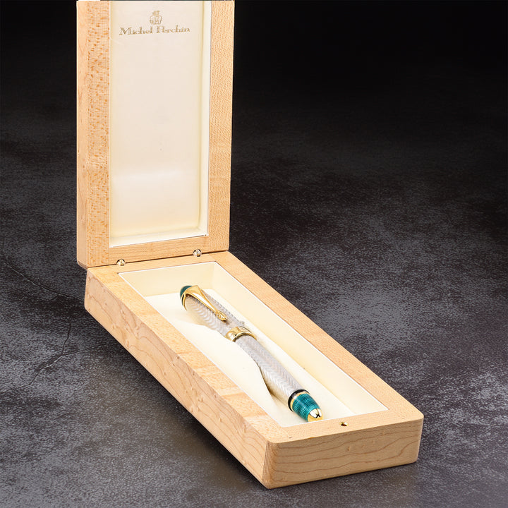 Michel Perchin Art Deco Limited 88 Sterling Silver Turquoise Fountain Pen
