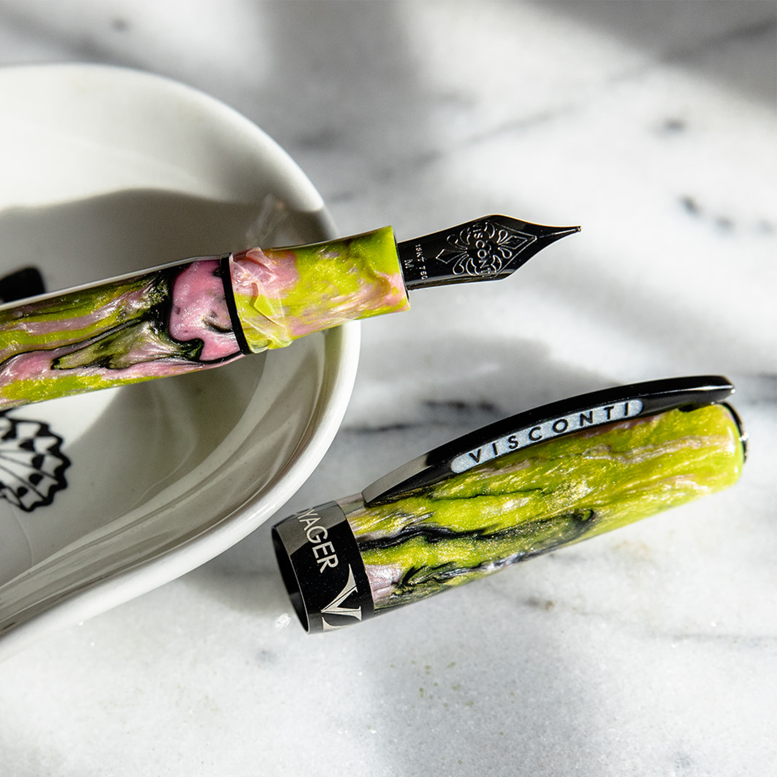 Visconti Voyager Mariposa Fountain Pen in Malachite