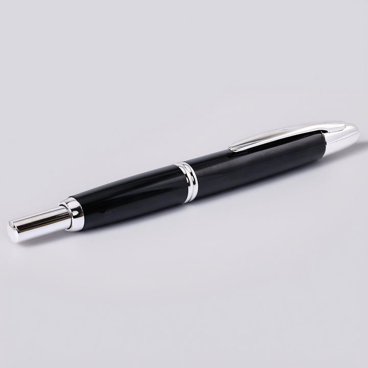 Pilot Vanishing Point Black And Silver Fountain Pen