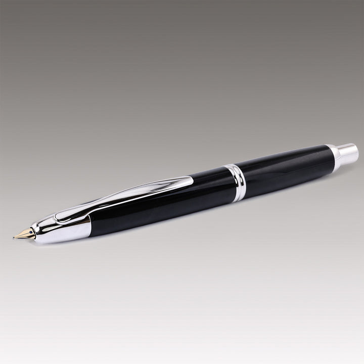 Pilot Vanishing Point Black And Silver Fountain Pen