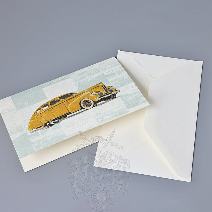 Vintage Cars Fold Notecards 3.33" x 5.12" (12ct.) | Rossi 1931 Italian Stationery