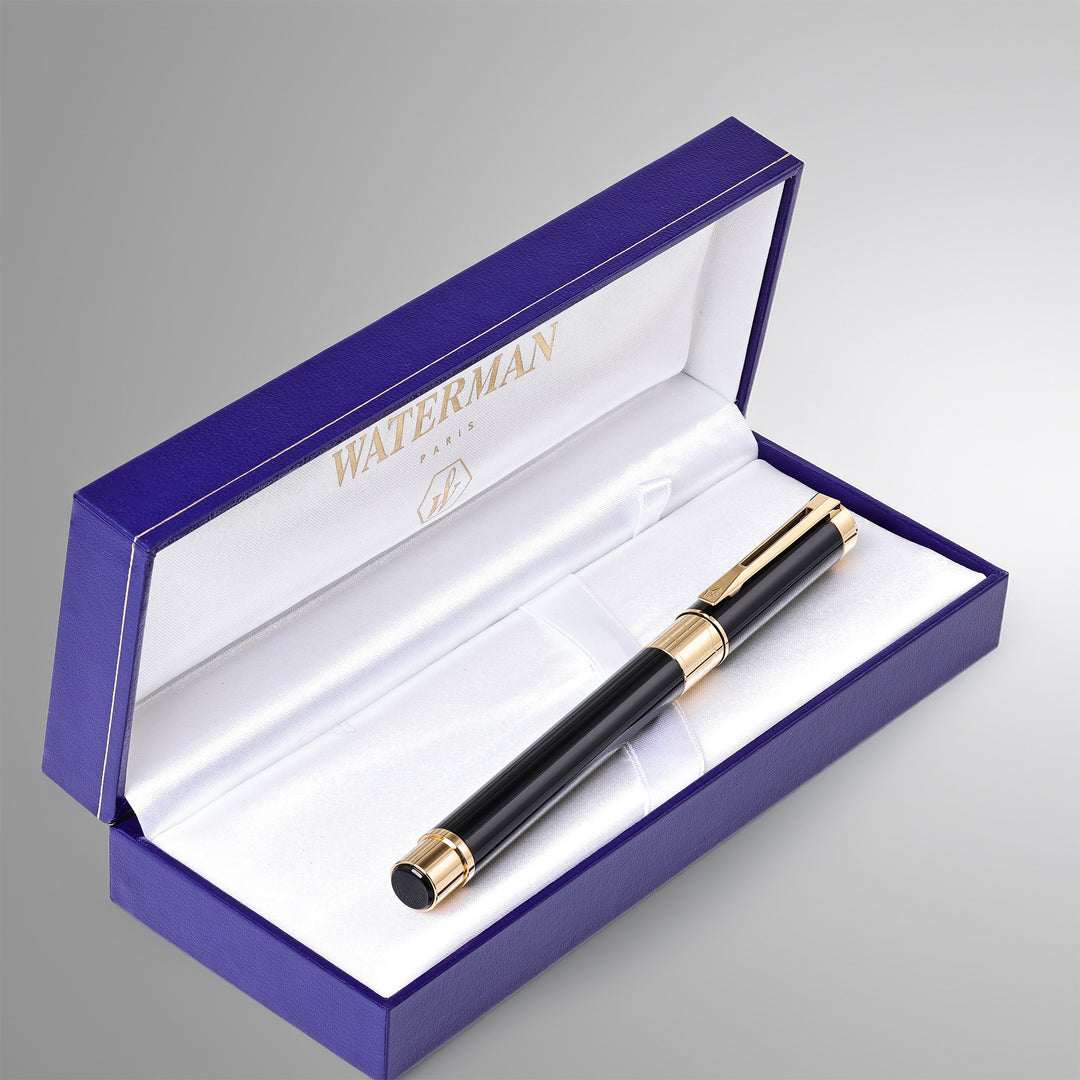 Waterman Perspective Black with Gold Trim Rollerball
